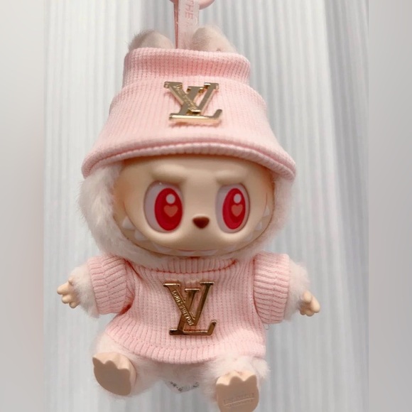 Handmade Other - Labubu Pink Fashion outfit- Hat and sweater